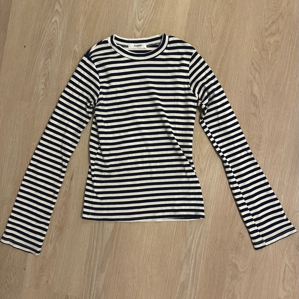 Striped Long Sleeve Top from Korea